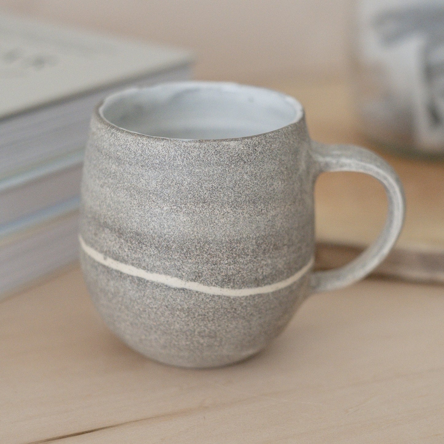 Handmade Ceramic Stone Mug with handle