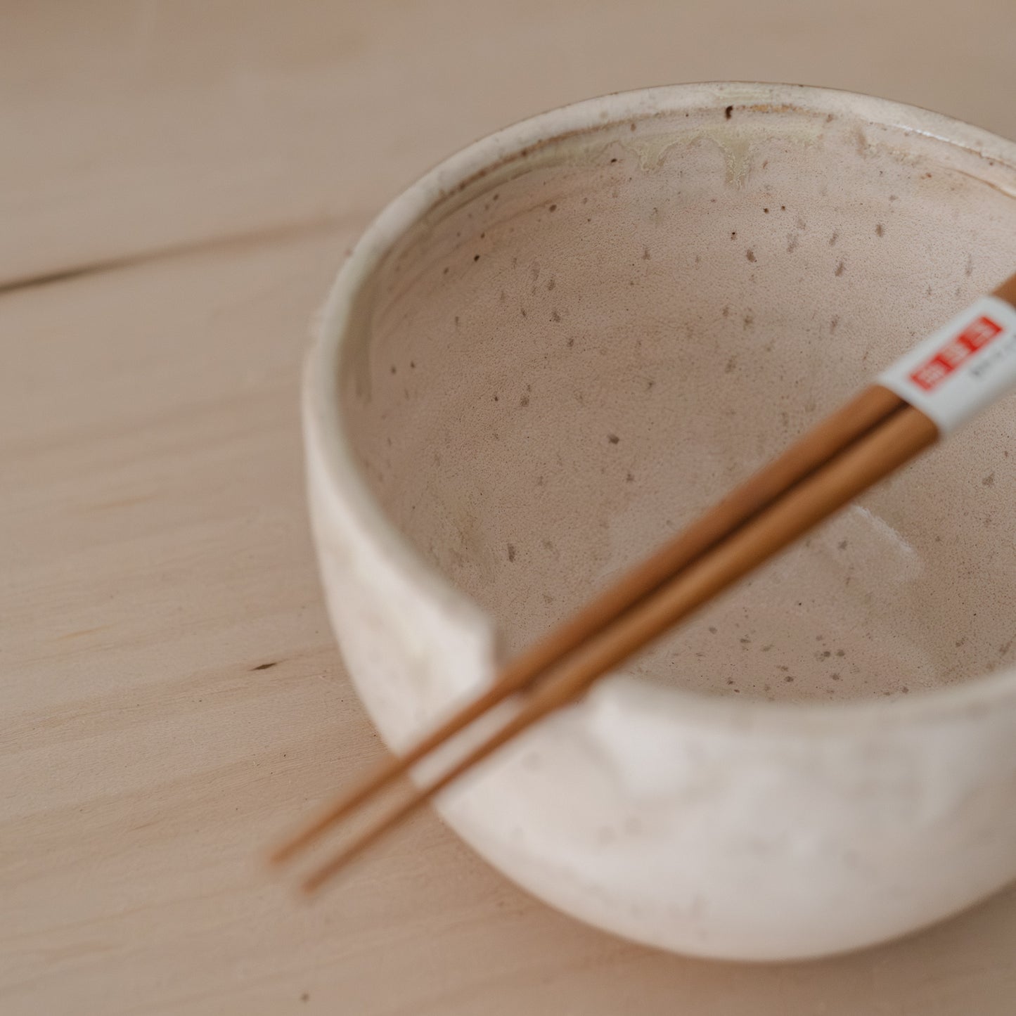 Pink Rice Bowl With Chopsticks
