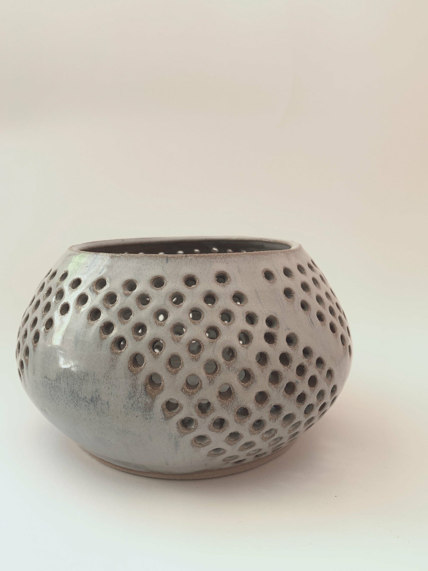 Large Grey Tealight Lantern