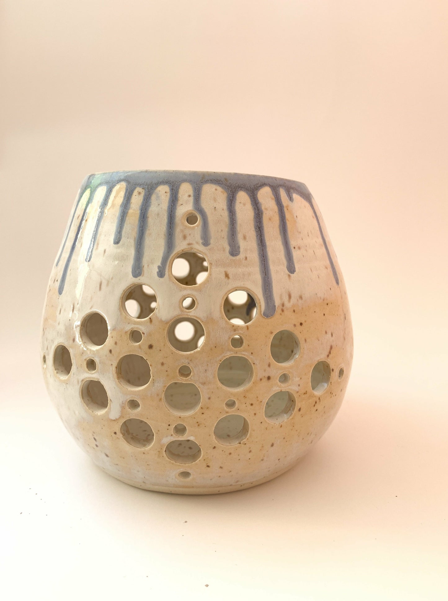Large diamond ceramic lantern