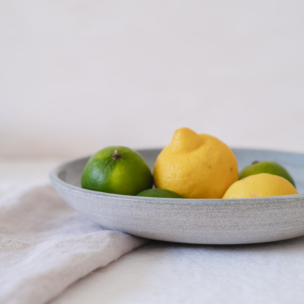 Icy Grey Plate Bowl