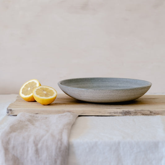 Icy Grey Plate Bowl