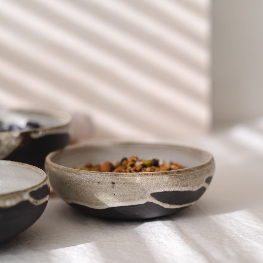 Small Black Ceramic Breakfast Bowl, Handmade in Squamish, BC