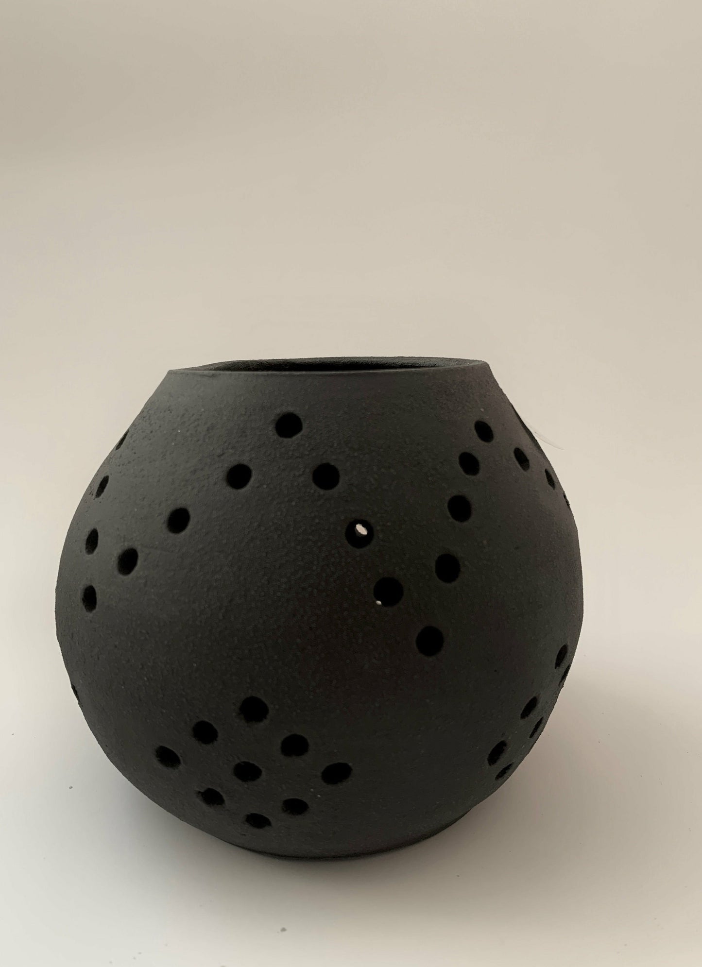 black rock ceramic lantern